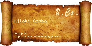 Ujlaki Csaba névjegykártya