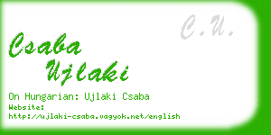 csaba ujlaki business card